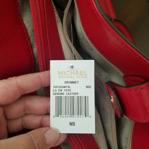 NWT Michael Kors Grommet leather handbag - Picture 6 of 8